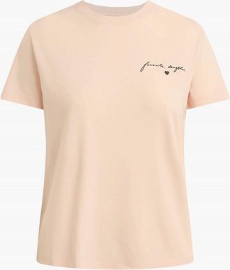 Favorite Daughter Womens Signature Mini Logo Tee In Pale Pink Black