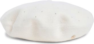 Kate Spade New York disco wool blend beret in Cream at Nordstrom Rack