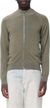 Blauer Cardigan in Cotone con Zip - - Knitwear - Uomo - Verde - M