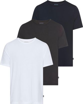 HUGO BOSS T-Shirt BOSS TShirt RN 3P Natura, Herren, Gr. XXL, open miscellaneous 971, Jersey, Obermaterial: 95% Viskose, 5% Elasthan, schmal, Rundhals, eingesetz