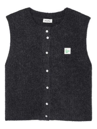American Vintage sleeveless button East cardigan vest - Grey