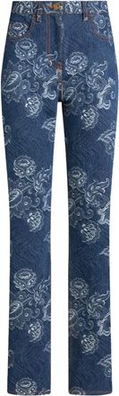 Etro Jeans con effetto jacquard - Blu