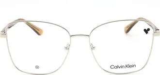 Calvin Klein CK23128 Cat Eye Metal Frame Eyeglasses - Silver