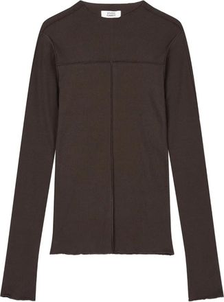 TOMBOY long-sleeve corduroy T-shirt - women - Polyester/Cotton - OS - Brown