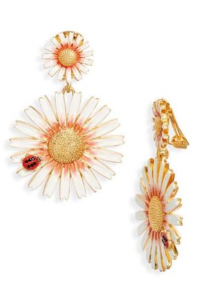 Kenneth Jay Lane Daisy Drop Earrings in Gold at Nordstrom