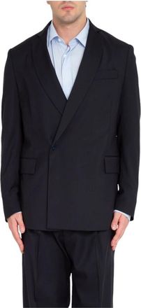 Costumein 1-knoops wollen blazer in 6999 - Heren - Blazers - Blauw - M - Wol - Jassen