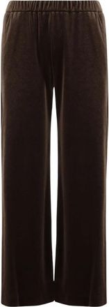 F.it Stretch fluwelen broek - Dames - Wijde Broeken - Bruin - 3XL - Polyester - Broeken