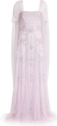 Georges Hobeika Embellished Floral Gown Size S