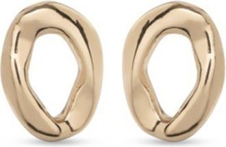 UNOde50 Sculpted Link Hoop Earrings in Gold at Nordstrom