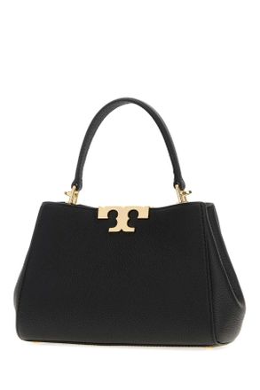 Tory Burch Womens Eleanor Top Handle Bag Black Leather