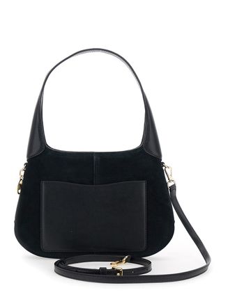 Michael Michael Kors Womens Shoulder Bag Alice Black Suede Cow Leather (suede)
