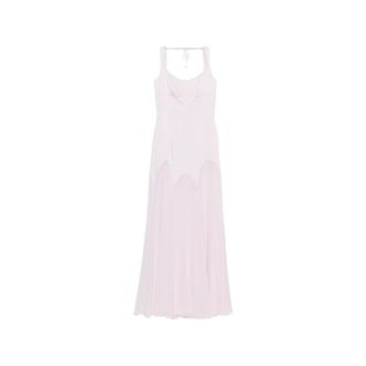 Alexander McQueen Satin Evening Dress - female - Alexander McQueen - Maxi Dresses - Pink - S - Dresses