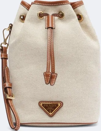Prada Small canvas and leather pouch