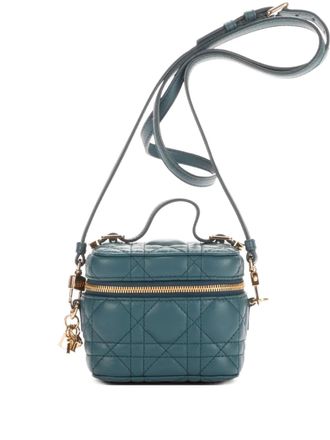 Dior quilted crossbody bag - women - Calf Leather - One Size - Blue