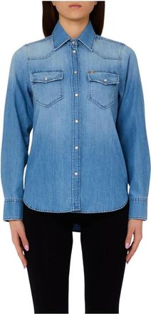 Liu Jo Denim Shirts, female, Blue, Size: XS Blouse