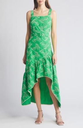 Ciebon Simala Belted High-Low Dress in Emerald Green at Nordstrom Rack, Size X-Large