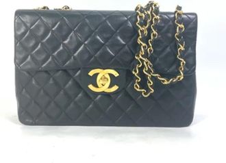 Chanel Pre-owned Leather chanel-bags - Dames - Vintage Schoudertas - Zwart - ONE Size - Vintage