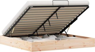 vidaXL Estructura De Cama Ottoman Con Almacenamiento Natural Vidaxl