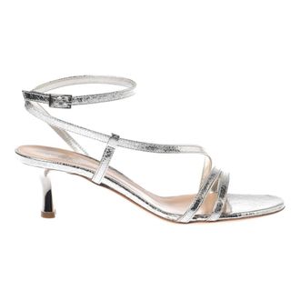 Baldinini Cracked Laminated Nappa Sandal - female - Baldinini - High Heel Sandals - Gray - 4 1/2 UK - Shoes