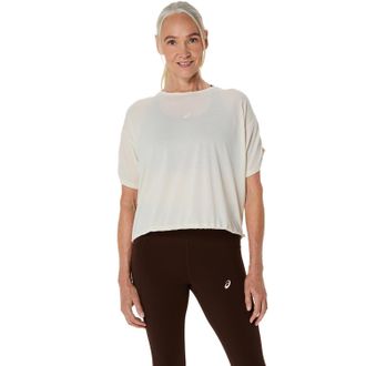 Asics Laufshirt ASICS NAGINO RUN ADJUSTABLE SS TOP, Damen, Gr. XL, birch heather, Obermaterial: 78% Polyester, 20% Lyocell, 2% Elasthan, Shirts Laufshirt