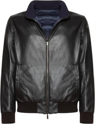 Gimos Omkeerbaar Lamsnappa Bomberjack - Heren - Jassen - Bruin - Maat: XL Leer