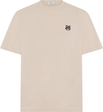 Maison Kitsun&eacute; Beige Crew Neck T-Shirt