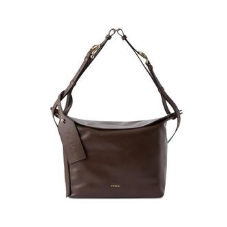 Furla Brown Ginevra Medium Shoulder Bag