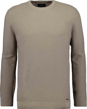 Ragman Rundhalspullover RAGMAN, Herren, Gr. 56, beige (hellbeige, 220), 83% Baumwolle 17% Polyamid, ohne Ausschnitt, Pullover Rundhalspullover