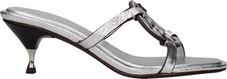 Tory Burch Tory Burch Mujers Sandalias de Cuero Plateadas
