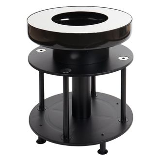 Hhg Hhg - Nunca Usado] Cuenco De Fuego Con Parrilla 864, Parrilla De Fuego Bbq, Estante De Placa De Parrilla, Acero Inoxidable Esmaltado &Oslash; 56cm Negro