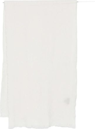 Tagliatore Sjaal met gerafelde rand - Heren - Sjaals - Wit - ONE Size - Wol - Accessoires