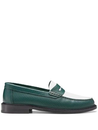 Vinny’s embossed-leather loafers - unisex - Calf Leather/Rubber/Calf Leather/Calf Leather - 41 - Green