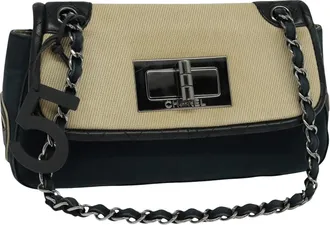 Chanel Navy Canvas Shoulder Bag (Pre-Owned)