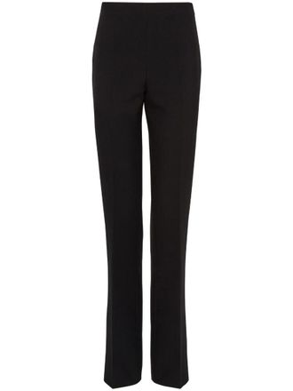 Ferragamo Black Straight-leg Wool Trousers