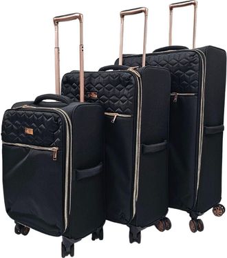 Infinity Leather Cabinekoffers Set 4-wielbagage Reizen Lichtgewicht tassen