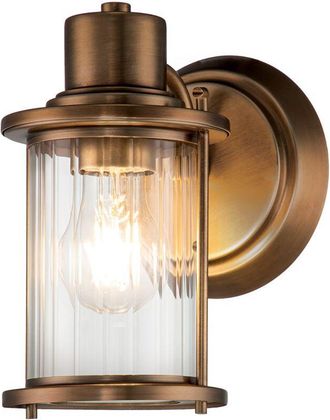 Quoizel Applique Industrial Nordico Riggs Acciaio Ottone Anticato 1 Luce E14