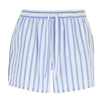 Dolce & Gabbana Beachwear, male, Multicolor, Size: XL Embroidered Poplin Bermuda Shorts