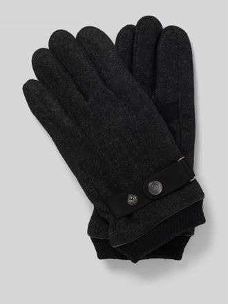 Eem Fashion Handschuhe mit geripptem Abschluss in Anthrazit, Gr&ouml;&szlig;e L/XL