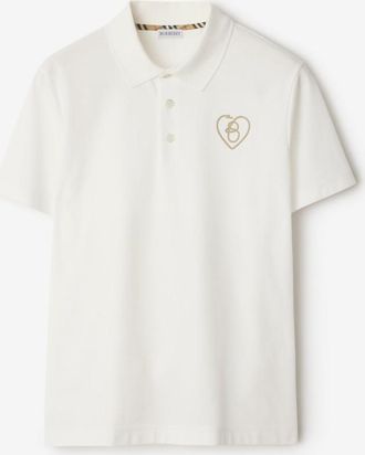 Burberry B Heart Cotton Polo Shirt
