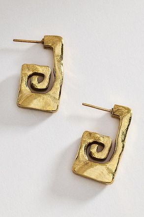 Alemais Le Jardin Long Spiral Earrings