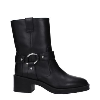 Stuart Weitzman Damens Lederstiefel Schwarz