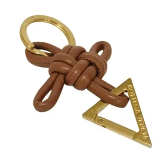 Bottega Veneta Pre-owned Accessories, unisex, Brown, Size: ONE SIZE Pre-owned Leather Key-holder