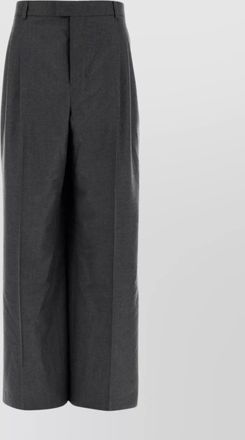Ami wide leg wool trousers with pleated front
