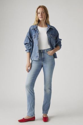 Levi's Vaqueros rectos de talle alto 724 - Mujer - 25X30 - Azul / Light Indigo Worn In