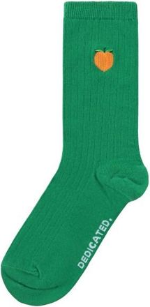 Dedicated Rib Socks Knivsta Peach Multifunktionssocken - Unisex | gr&uuml;n