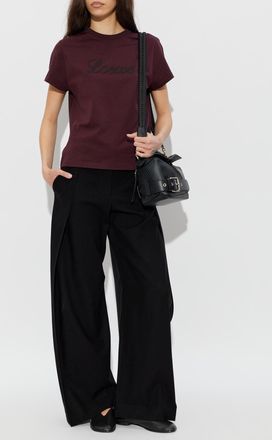 Loewe T-shirt With Logo, Womens, Burgundy