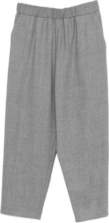 Dusan elasticated-waist trousers - Grey