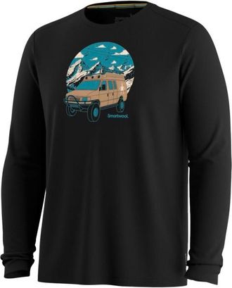 Smartwool First Chair Pursuit Active Long Sleeve Graphic Tee Merinolongsleeve f&uuml;r Herren | schwarz