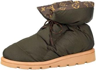 Louis Vuitton (WMNS) LOUIS VUITTON Pillow Comfort Ankle Boots Olive Green with Brown 1A8T3O