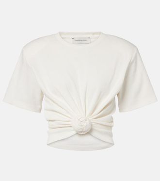 Magda Butrym Cropped cotton-blend T-shirt